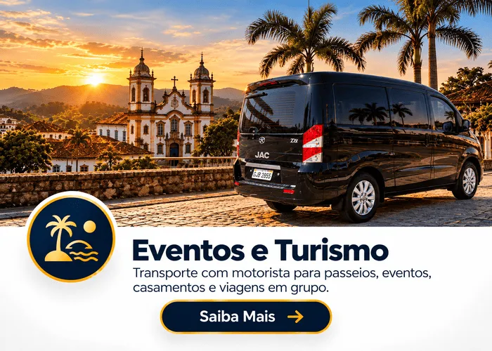 Transporte para casamentos, eventos e passeios turísticos