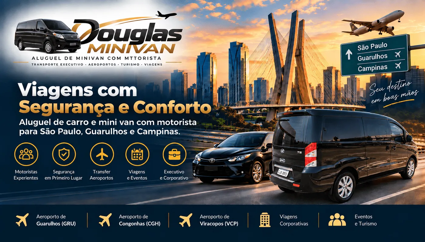 Douglas Mini Van: transporte particular e executivo com motorista